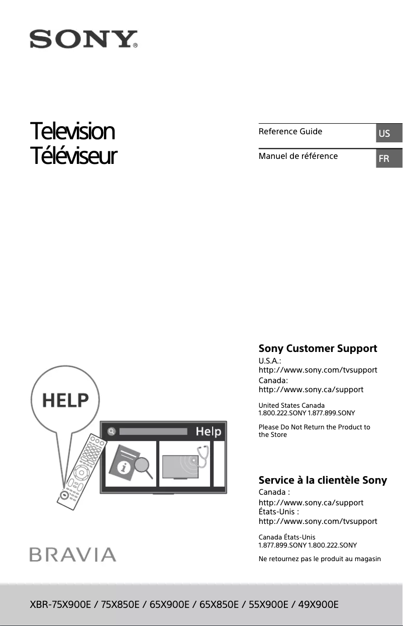 Página 1 del manual Manual de usuario Sony XBR65X900E