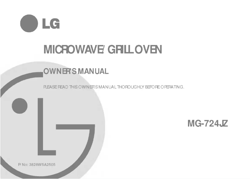 Imagen de la primera página del manual del dispositivo MG-724JZ