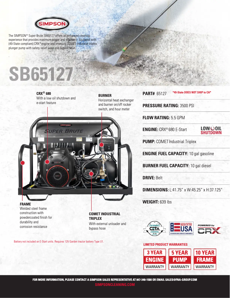 Imagen de la primera página del manual del dispositivo Super Brute SB65127