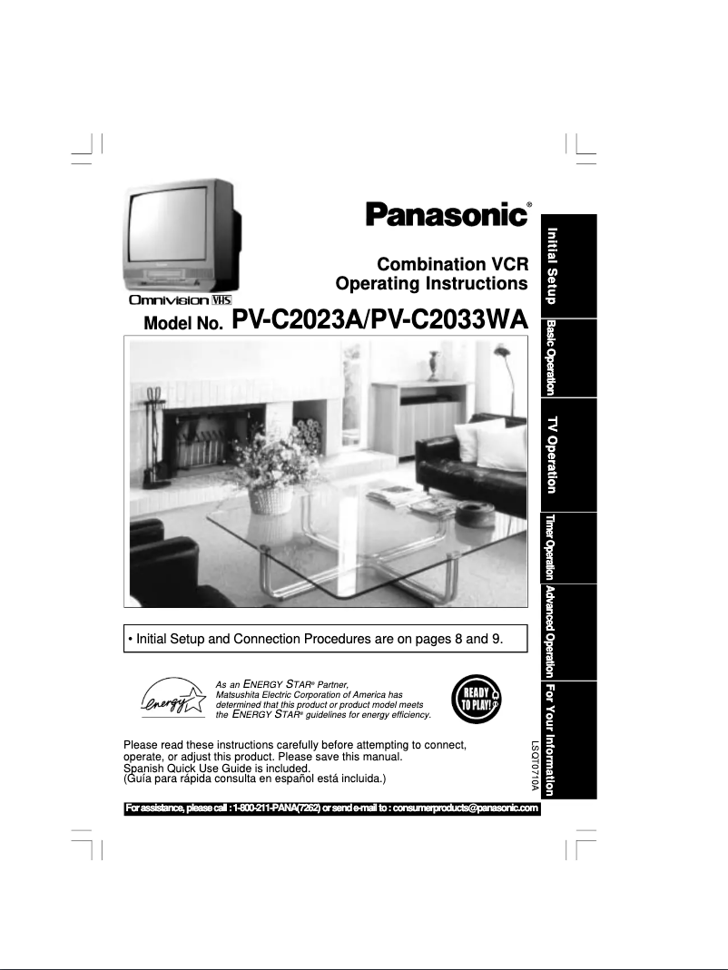 Imagen de la primera página del manual del dispositivo PV-C2033