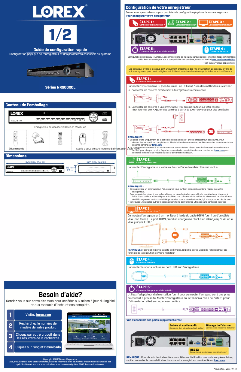 Página nº 1 - Manual de usuario Lorex NR900X