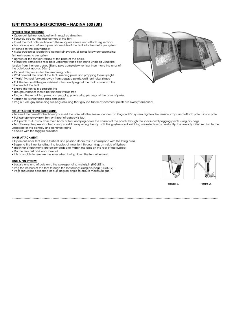 Imagen de la primera página del manual del dispositivo Nadina 600