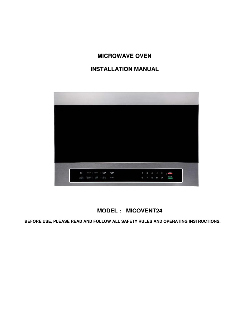 Página 1 del manual Guía de instalación Porter & Charles EM038K6BD