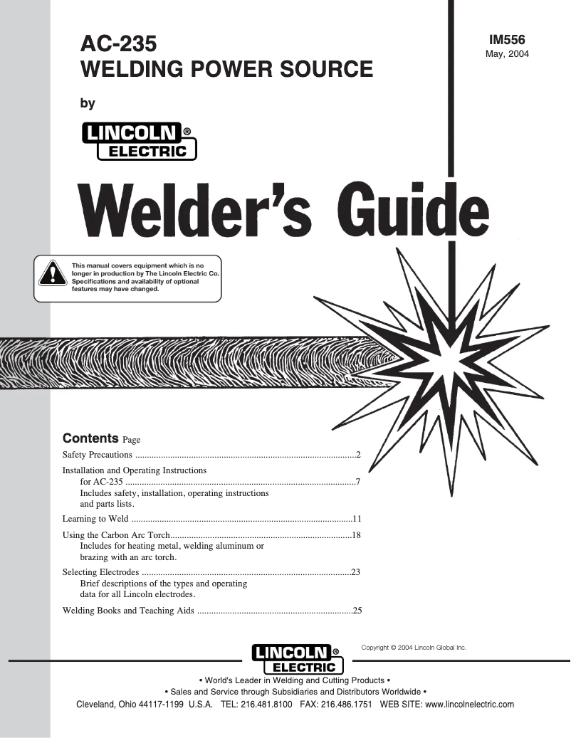 Imagen de la primera página del manual del dispositivo AC-235