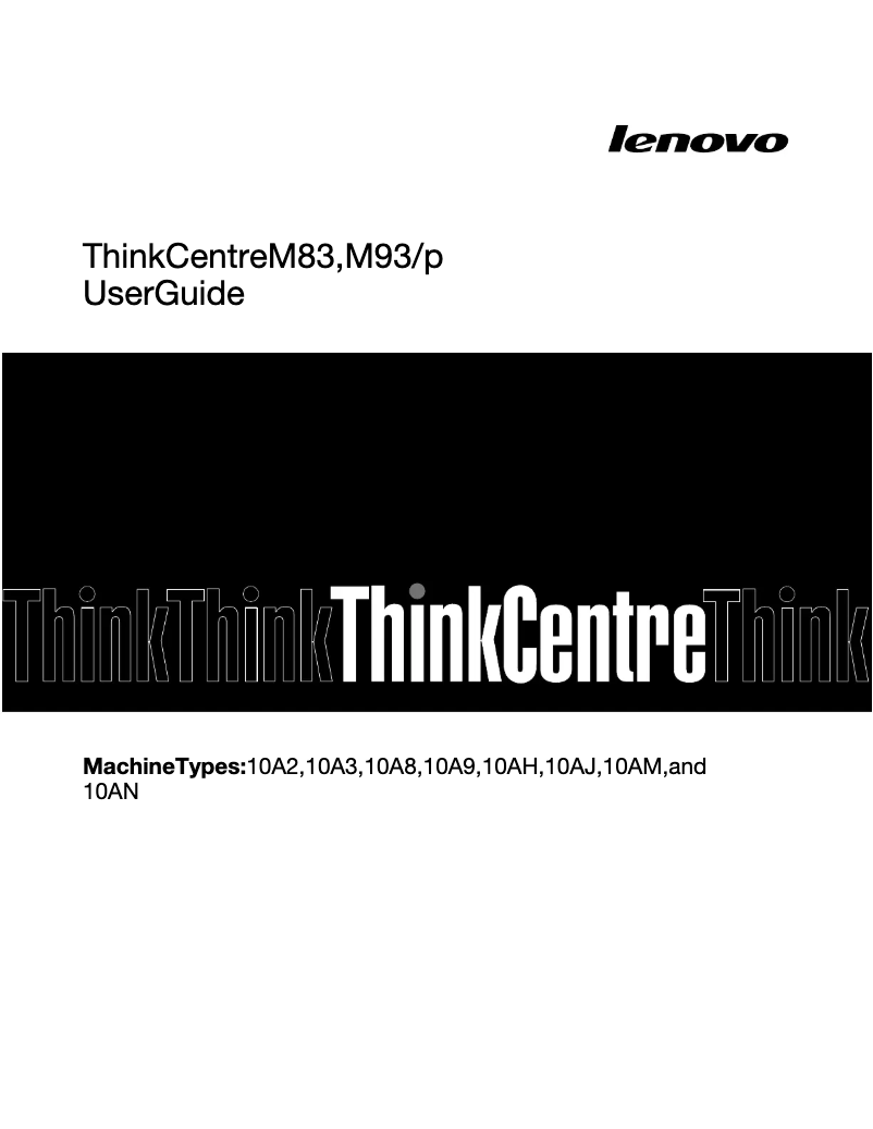 Página 1 del manual Manual de usuario Lenovo ThinkCentre M83