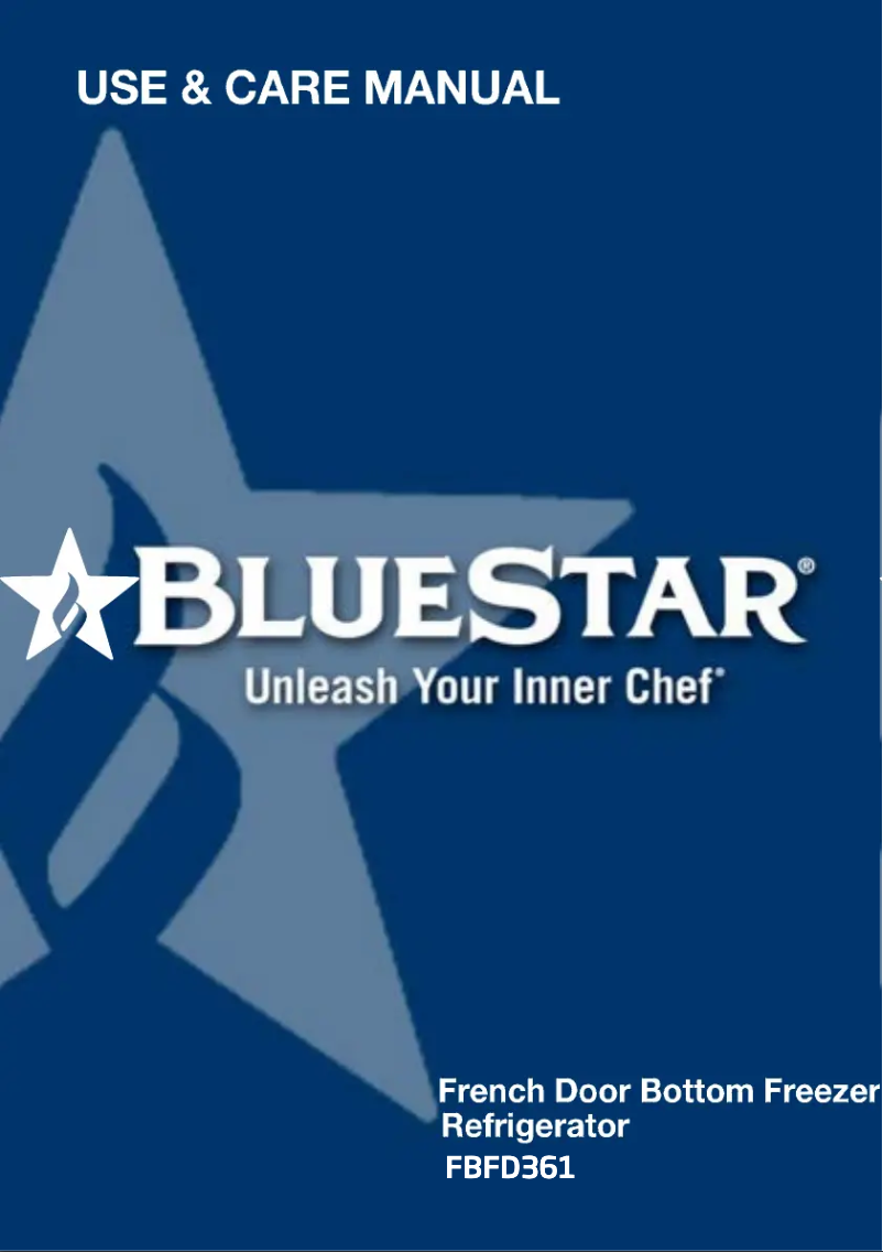 Página 1 del manual Manual de uso y mantenimiento BlueStar FBFD361PWPLT