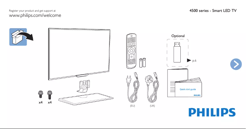 Imagen de la primera página del manual del dispositivo 50PFH4509