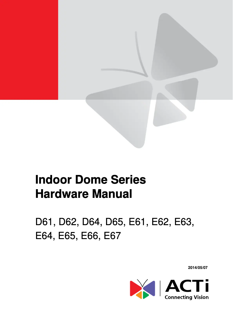 Página 1 del manual Manual de instrucciones ACTi D65