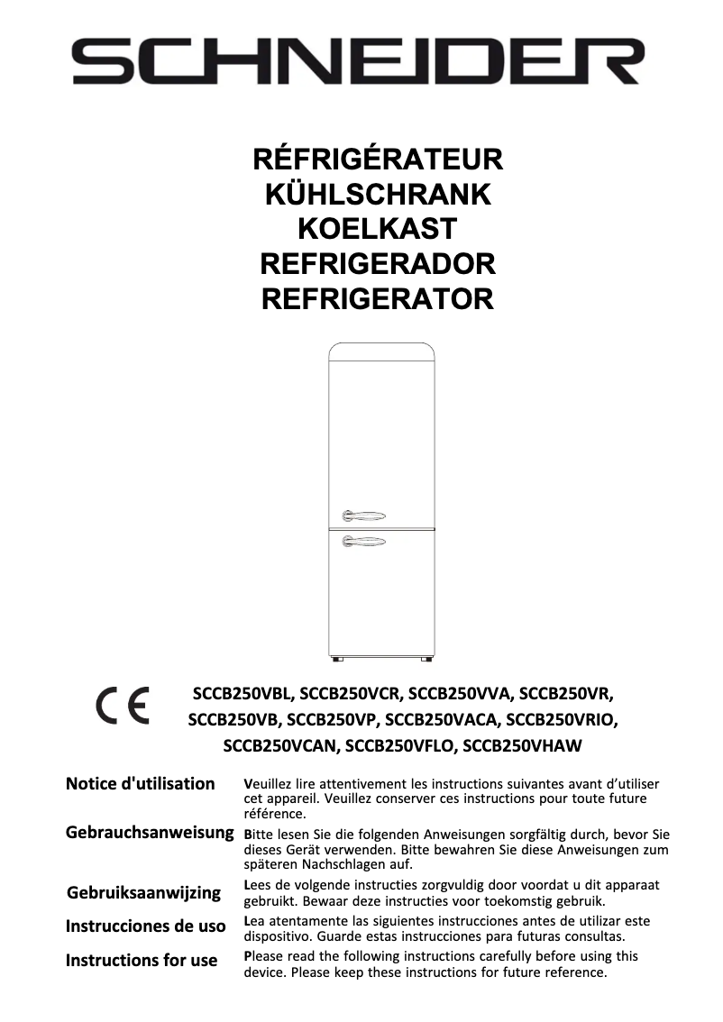Página 1 del manual Manual de usuario Schneider SCCB250VVA