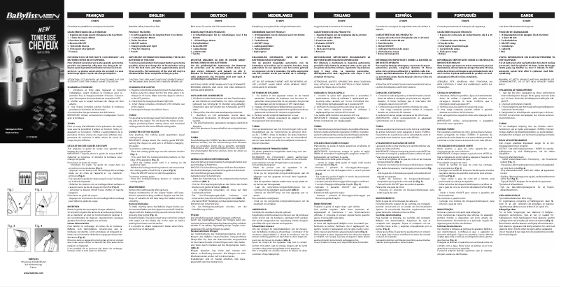 Página 1 del manual Manual de usuario BaByliss E708PE