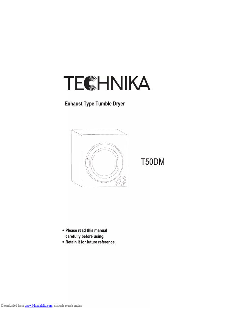 Imagen de la primera página del manual del dispositivo T50DM