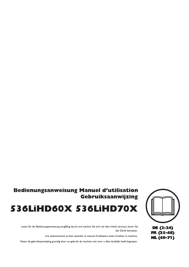 Imagen de la primera página del manual del dispositivo 536LiHD60X