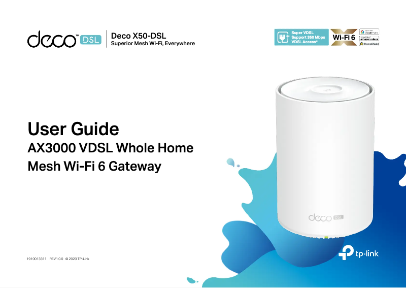 Página nº 1 - Manual de usuario TP-Link Deco X50-DSL