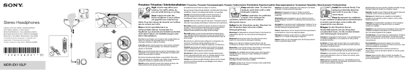 Página nº 1 - Manual de usuario Sony MDR-EX110LP