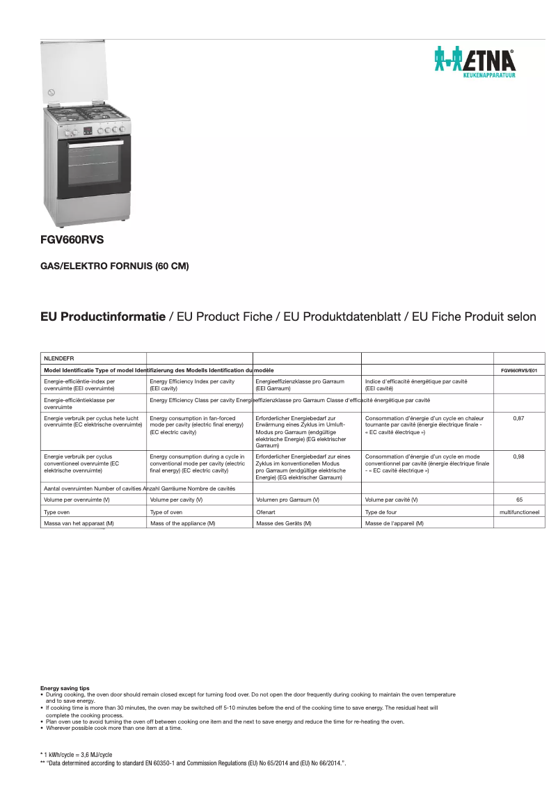 Imagen de la primera página del manual del dispositivo FGV660RVS