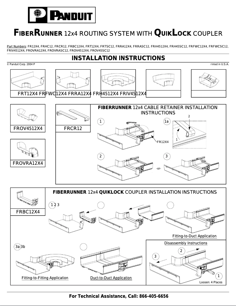 Página 1 del manual Manual de usuario Panduit FRHC12YL6