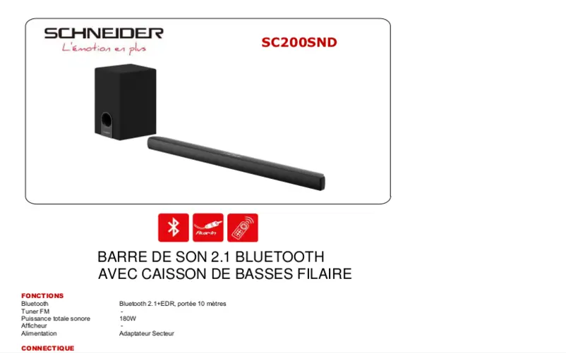 Página nº 1 - Ficha técnica Schneider SC200SND