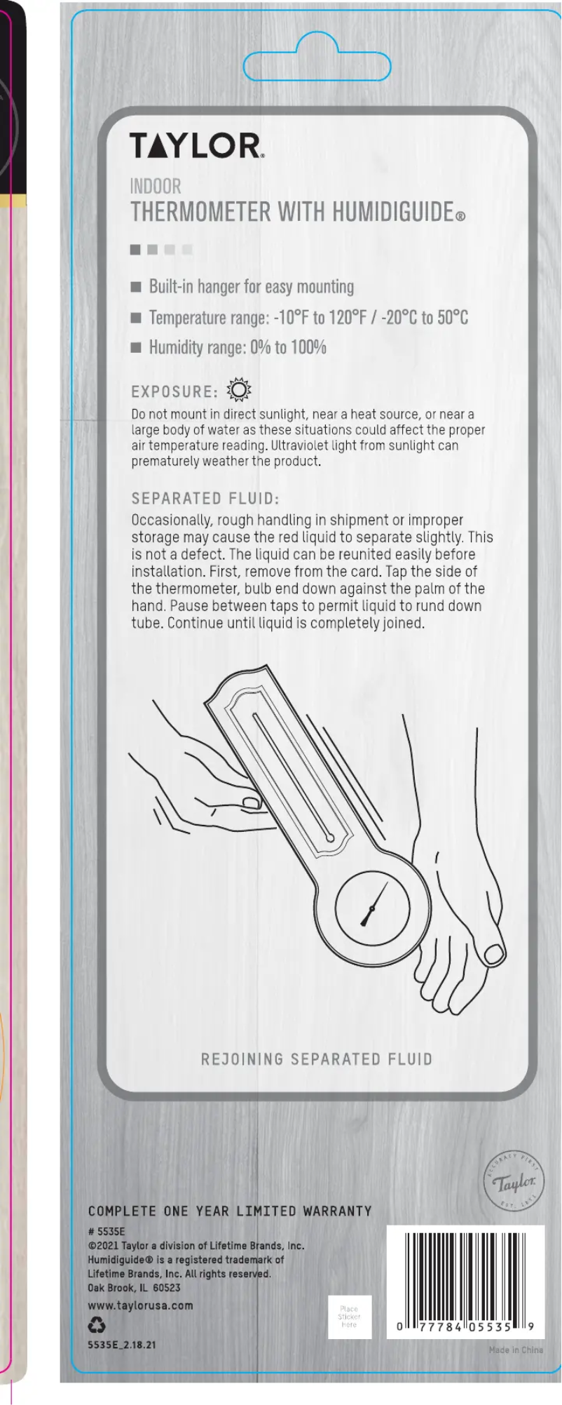 Imagen de la primera página del manual del dispositivo 5535E