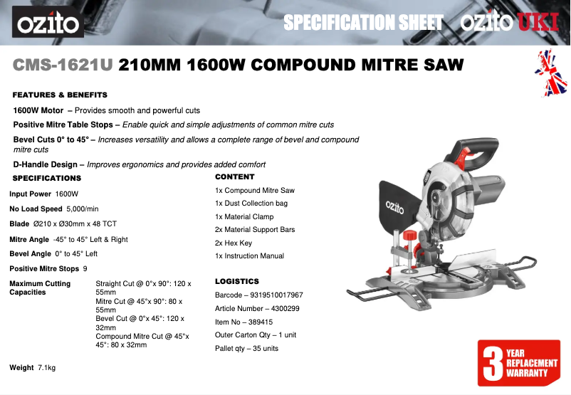 Imagen de la primera página del manual del dispositivo CMS-1621U