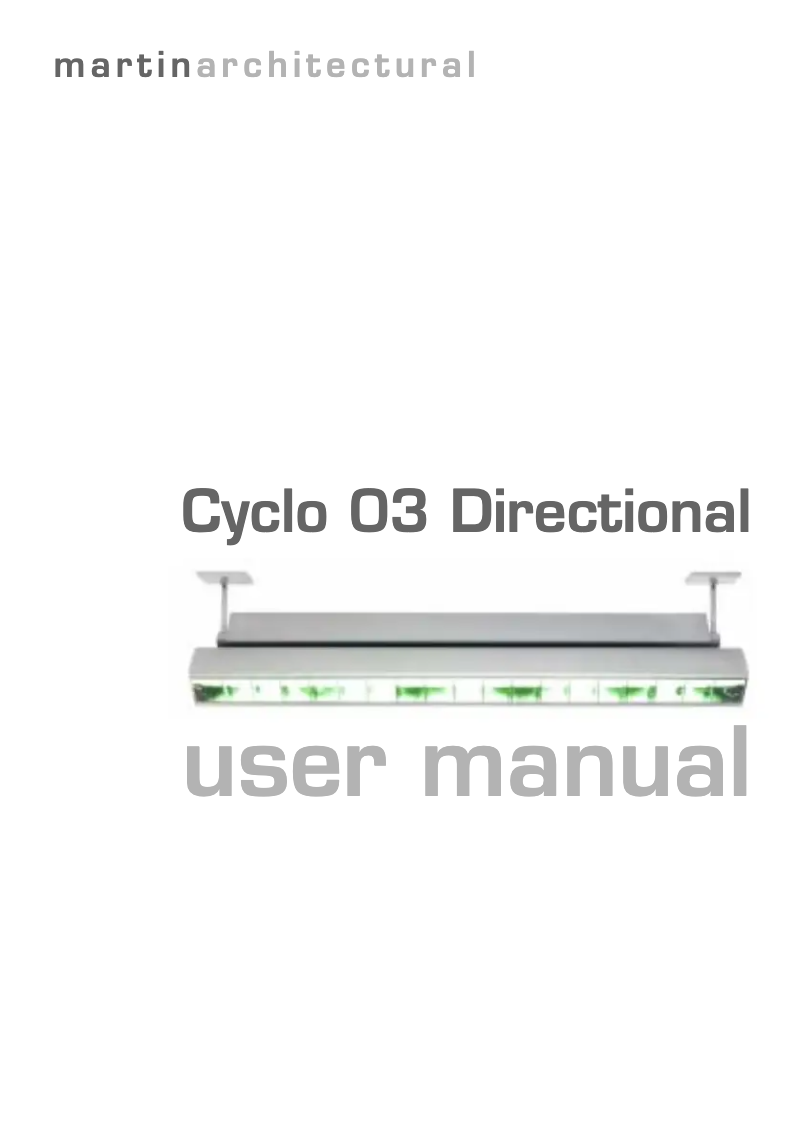 Página 1 del manual Manual de usuario Martin Cyclo Directional