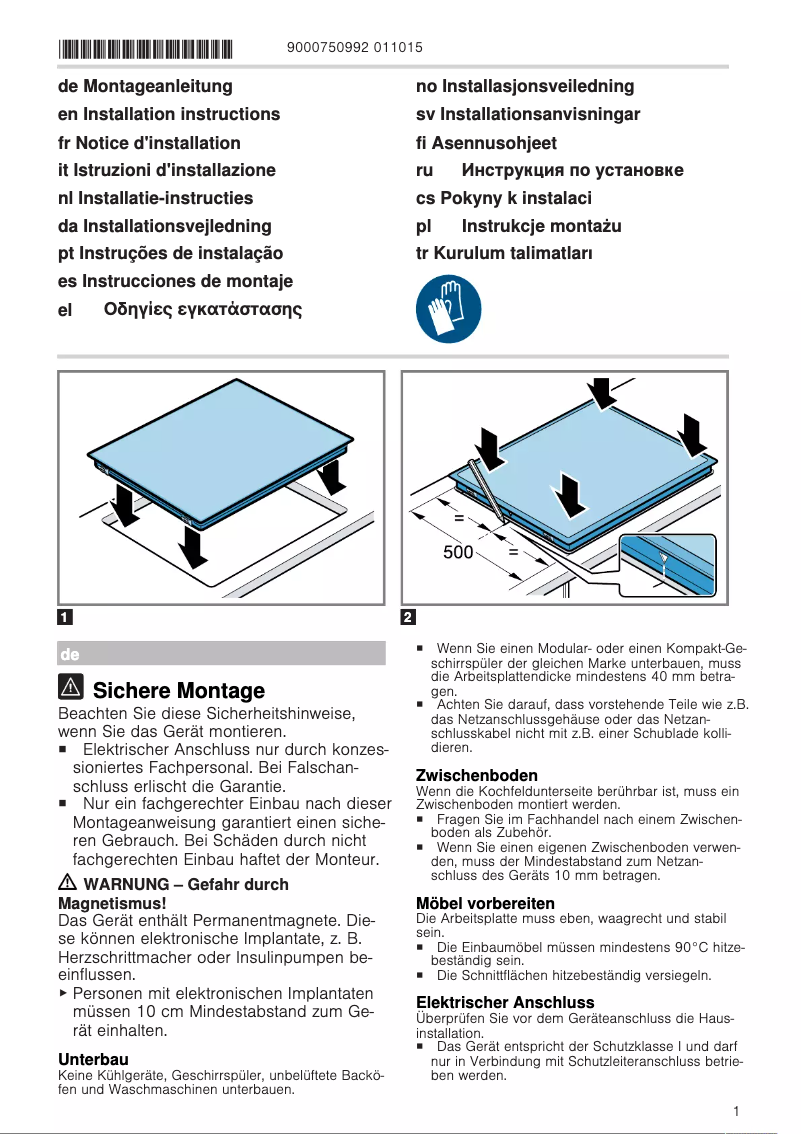 Página 1 del manual Instrucciones / montaje Constructa CA321255
