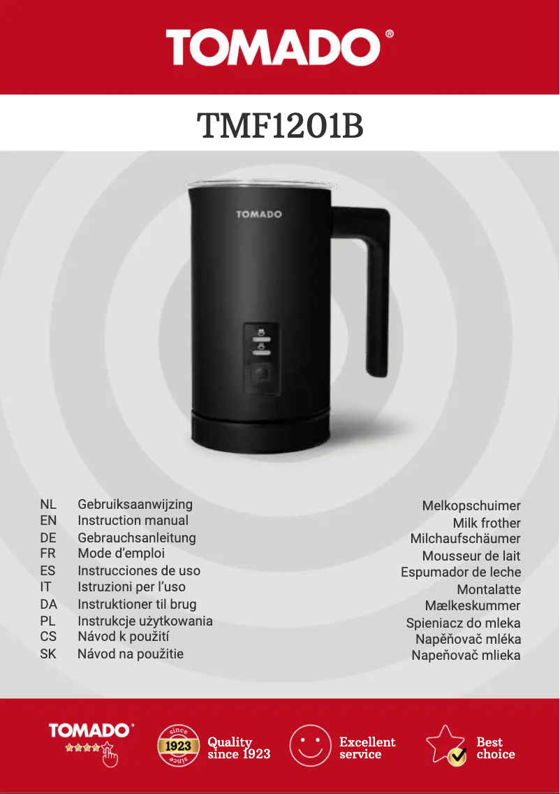 Página 1 del manual Manual de usuario Tomado TMF1201B