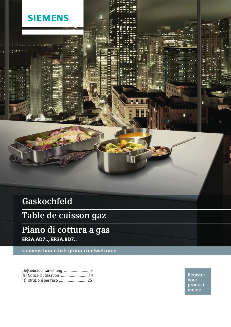 Página nº 1 - Manual de usuario Siemens ER3A6BD70N