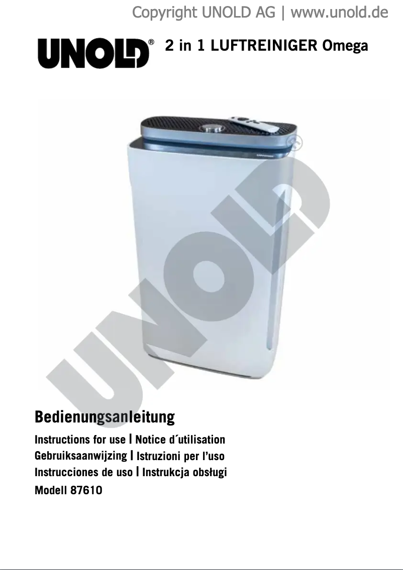 Imagen de la primera página del manual del dispositivo Omega 87610