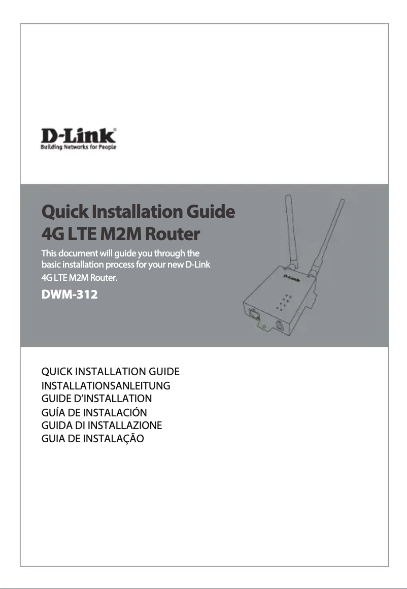 Imagen de la primera página del manual del dispositivo DWM-312