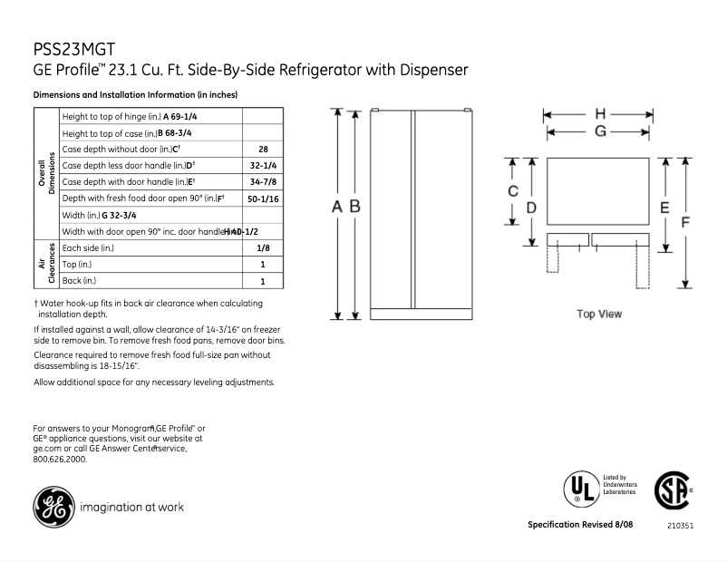 Imagen de la primera página del manual del dispositivo PSS23MGTBB