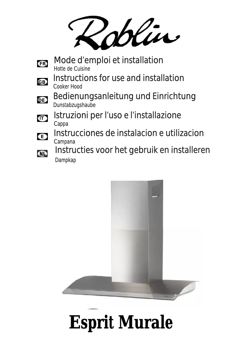 Página 1 del manual Manual de usuario Roblin Esprit