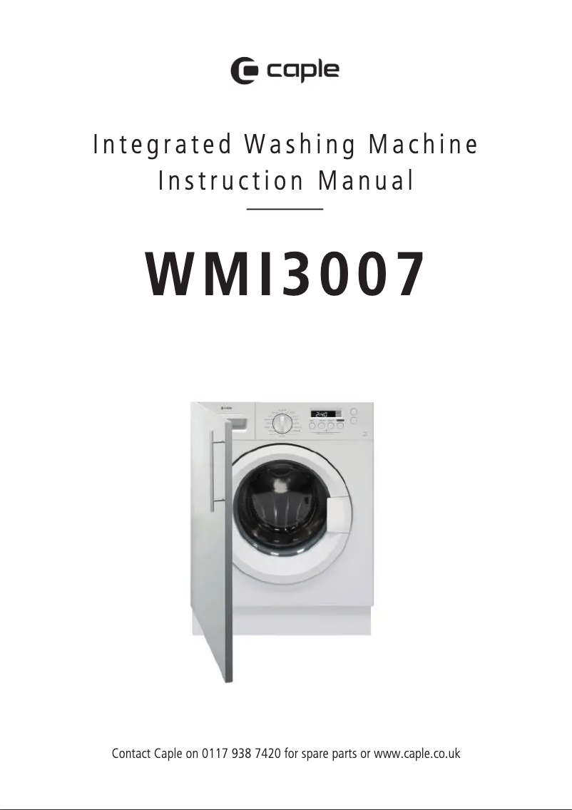 Página 1 del manual Manual de usuario Caple WMI3007