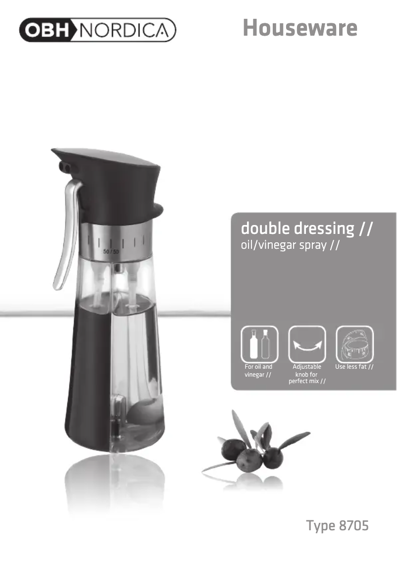 Página 1 del manual Manual de usuario OBH Nordica Double Dressing