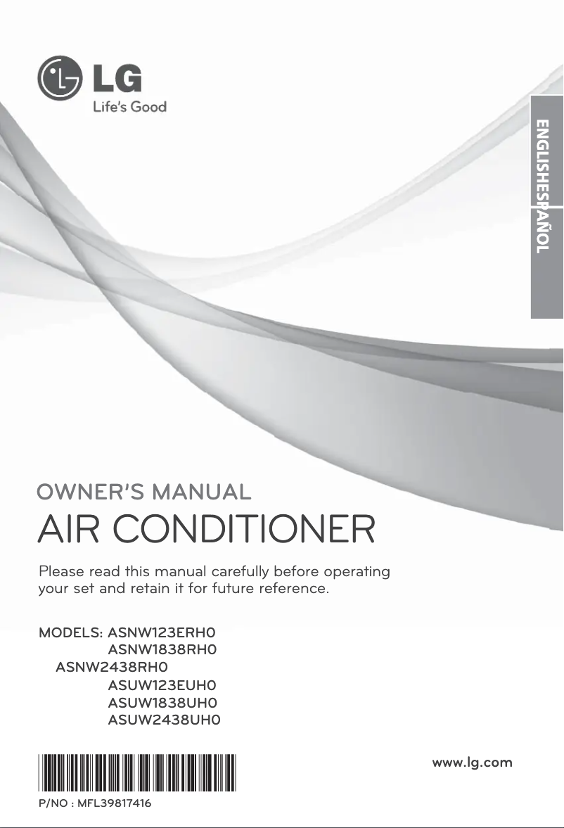 Página nº 1 - Manual de usuario LG ASNW2438RH0