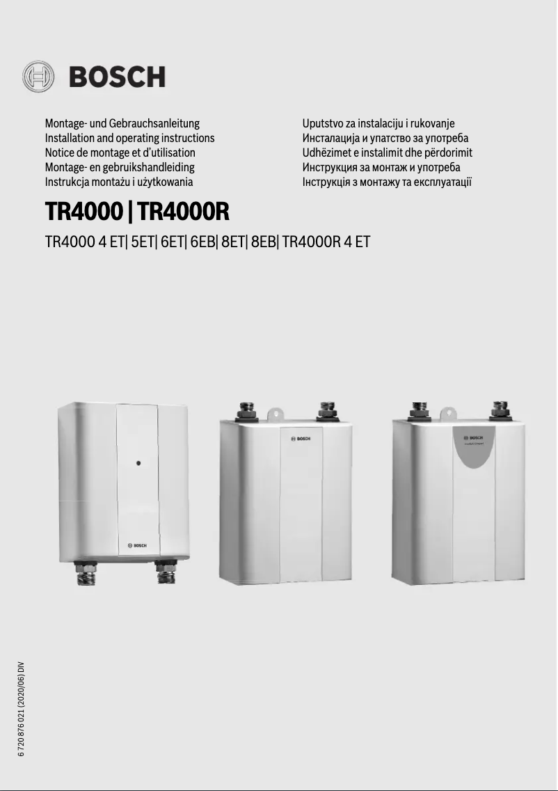 Página 1 del manual Manual de usuario Bosch TR4000