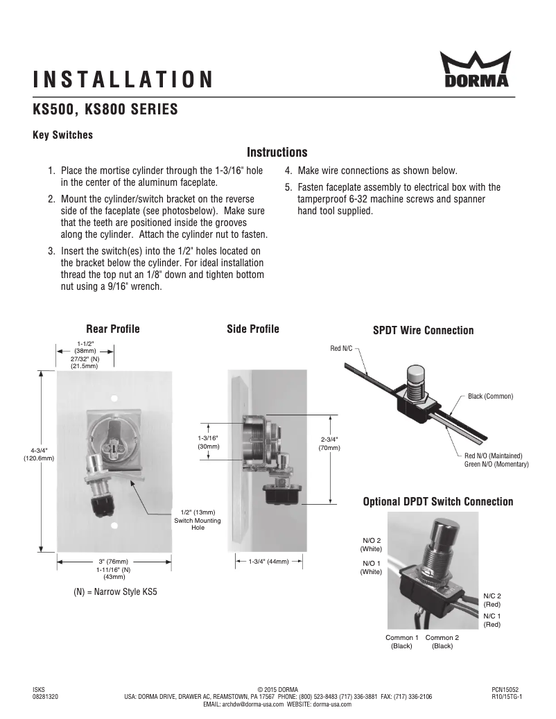 Imagen de la primera página del manual del dispositivo KS800