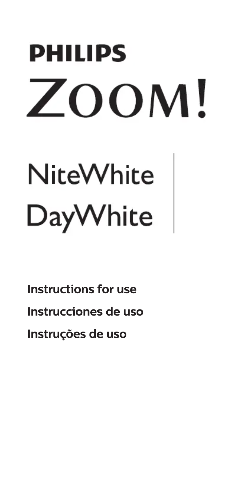 Imagen de la primera página del manual del dispositivo Zoom! NiteWhite DIS585