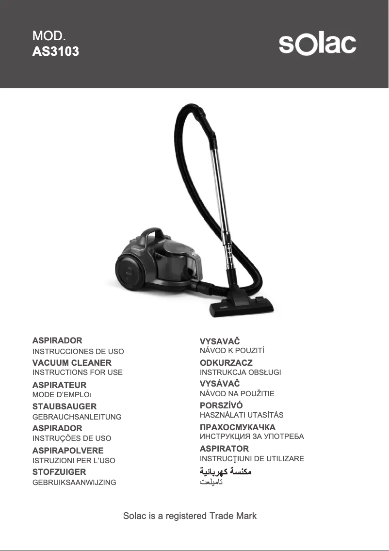 Página 1 del manual Manual de usuario Solac AS3103