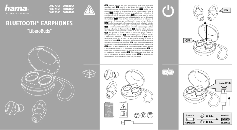 Página nº 1 - Guía de inicio rápido Hama LiberoBuds
