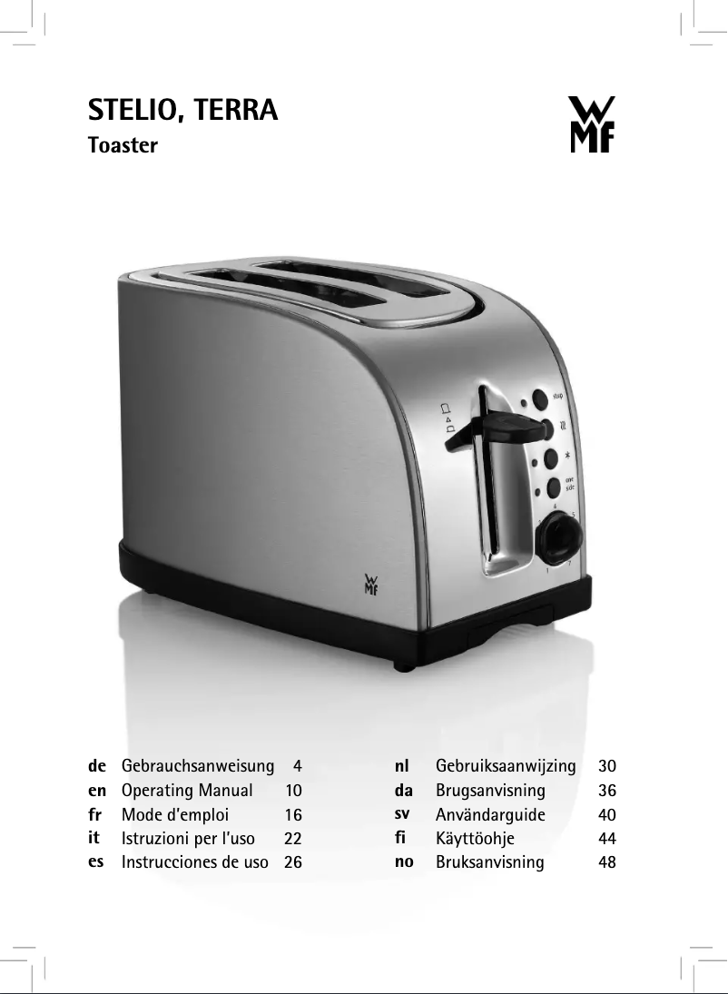 Página 1 del manual Manual de usuario WMF Stelio 04.1401.0012