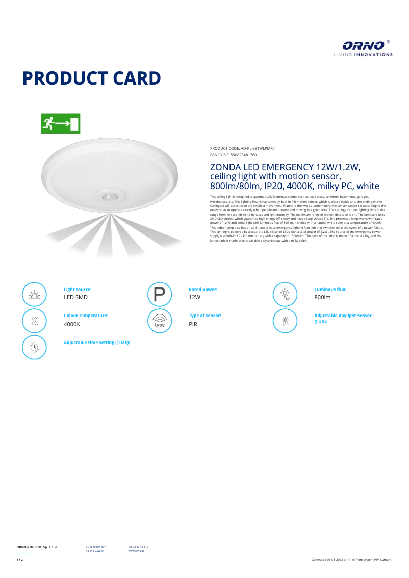 Imagen de la primera página del manual del dispositivo AD-PL-391WLPMR4