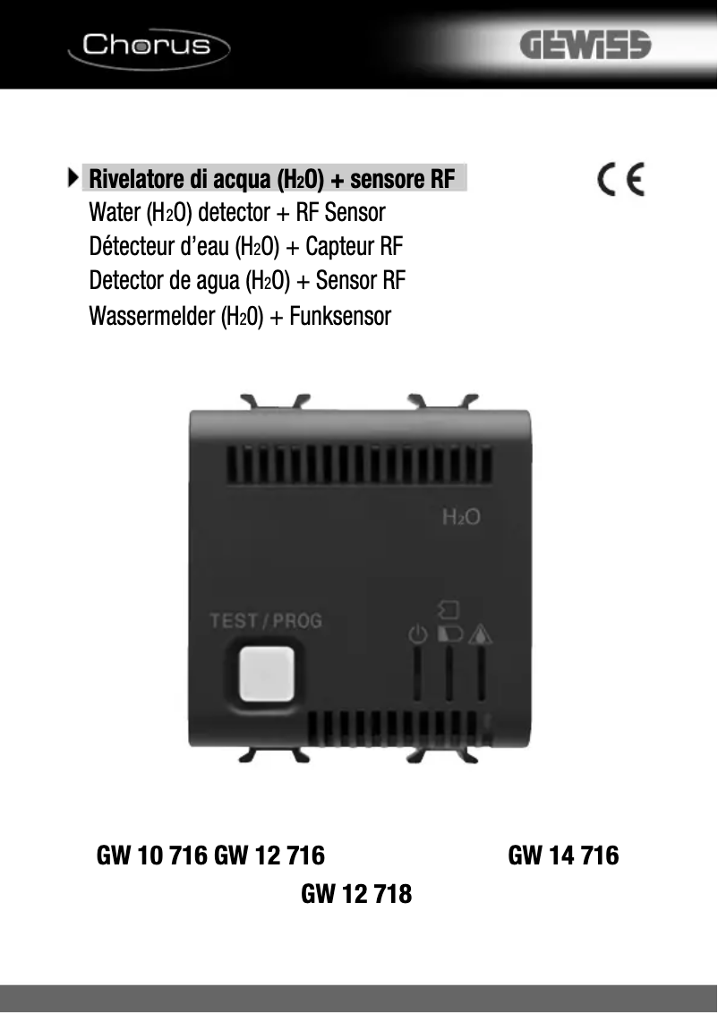 Página 1 del manual Manual de usuario Gewiss GW12716