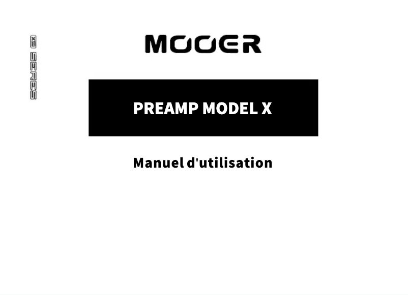 Página 1 del manual Manual de usuario Mooer Preamp Model X