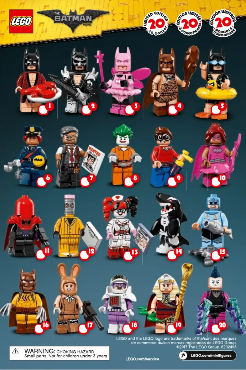 Imagen de la primera página del manual del dispositivo Minifigures 71017