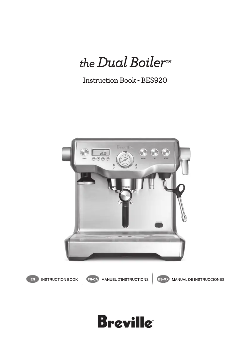 Imagen de la primera página del manual del dispositivo The Dual Boiler BES920