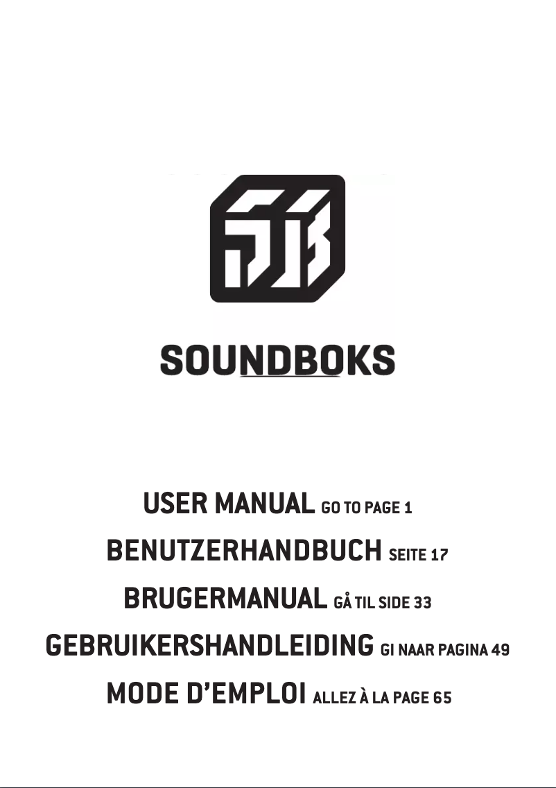 Página 1 del manual Manual de usuario SOUNDBOKS 2