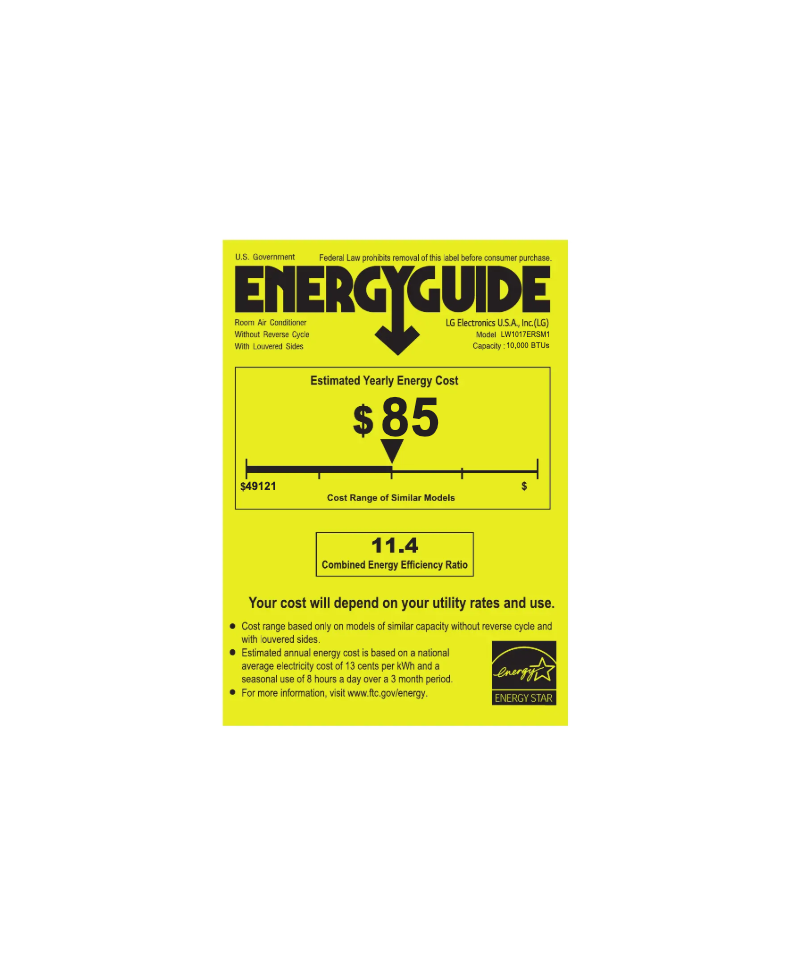 Página 1 del manual Etiqueta energética LG LW1017ERSM1