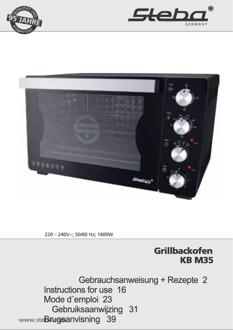 Página 1 del manual Manual de usuario Steba KB M35