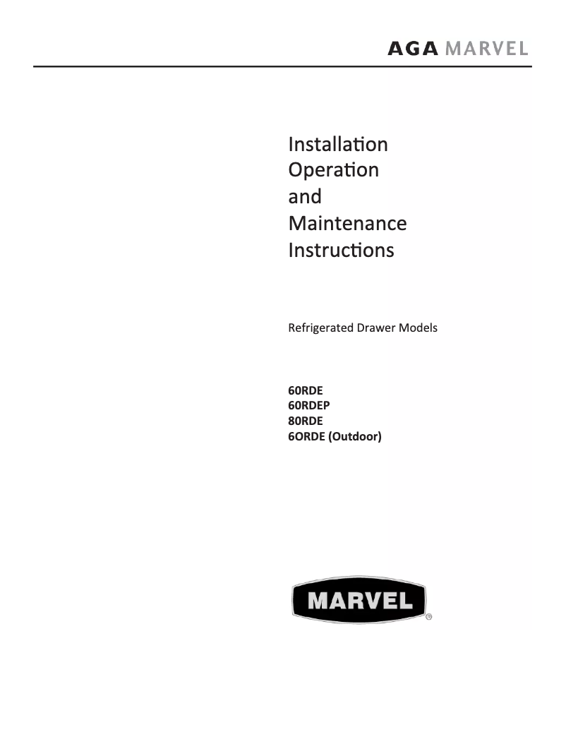 Página 1 del manual Manual de usuario Marvel 80RDE