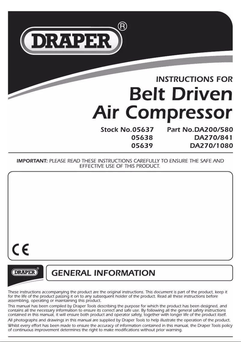 Página 1 del manual Manual de usuario Draper 415V 200L